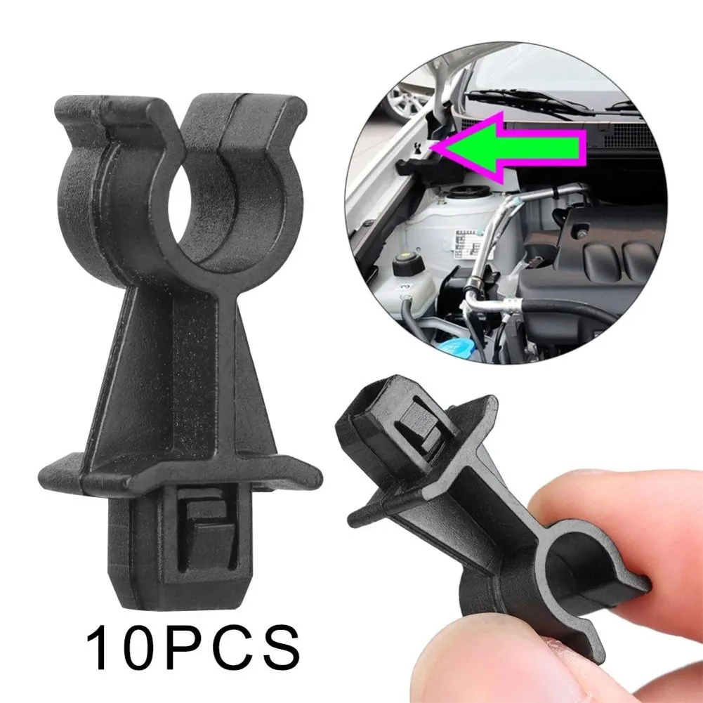 

For Nissan Qashqai J10 Navara Pathfinder R51 Hood Rod Clip Bonnet Support Rod Clamp Clip Plastic Black Interior Car Parts