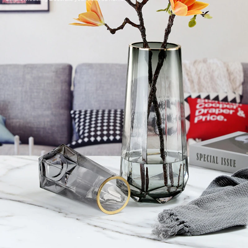 

Gildeds Glass Vases With Transparent Flower Arrangement For Simple And Creatives Desktop Decoration --M25