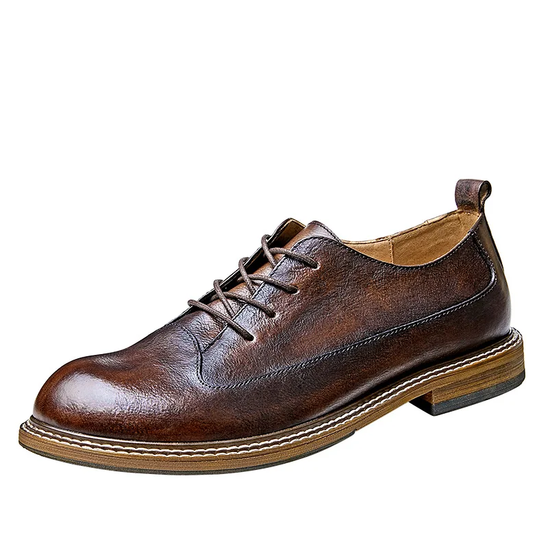 

Spring and Autumn Winter Lace-Up Business Men Shoes Mens Shoes Casual High Quality Genuine Leather Shoes Spring Bullock Cowhide