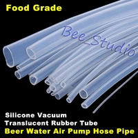 1m safe food grade silicone pipeclear flexible soft rubber translucent hose silicone tube water air pipe tube 2mm 14mm