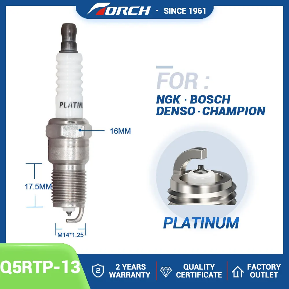 

1PCS NEW Ignition System Spark Plug Stens Platinum Spark Candles Torch Q5RTP-13 Engine Accessories