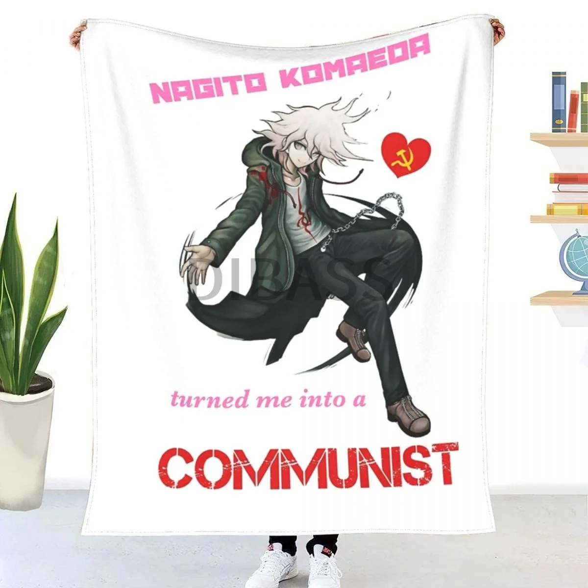 

Nagito Komaeda Communist Comforter 3D Printed Flannel Throw Blanket