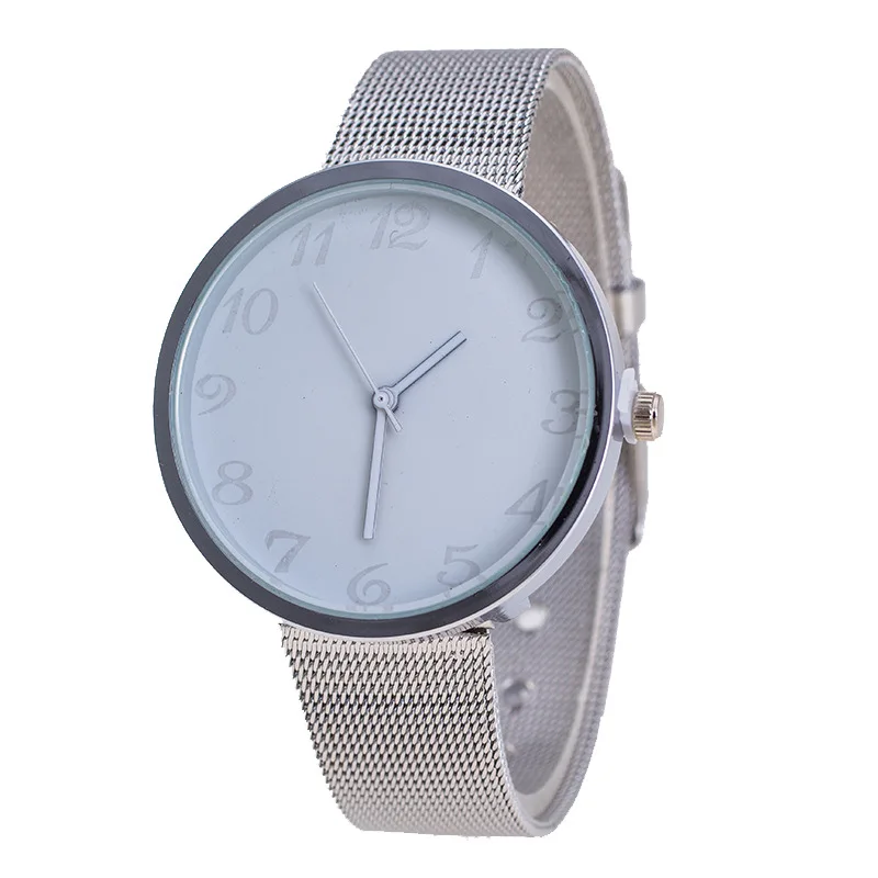 

Часы женские металлические с сетчатым ремешком, модные повседневные с простым дизайном, с разноцветным металлическим покрытием, подарок дл...