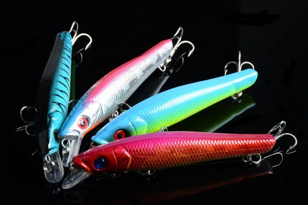 

4Pcs/Lot 9.5cm/8.8g Classic Minnow Sea Fishing Lures Bait Bionic Artificial Hard Swimming Pesca Isca Jerkbaits Wobblers Tackle