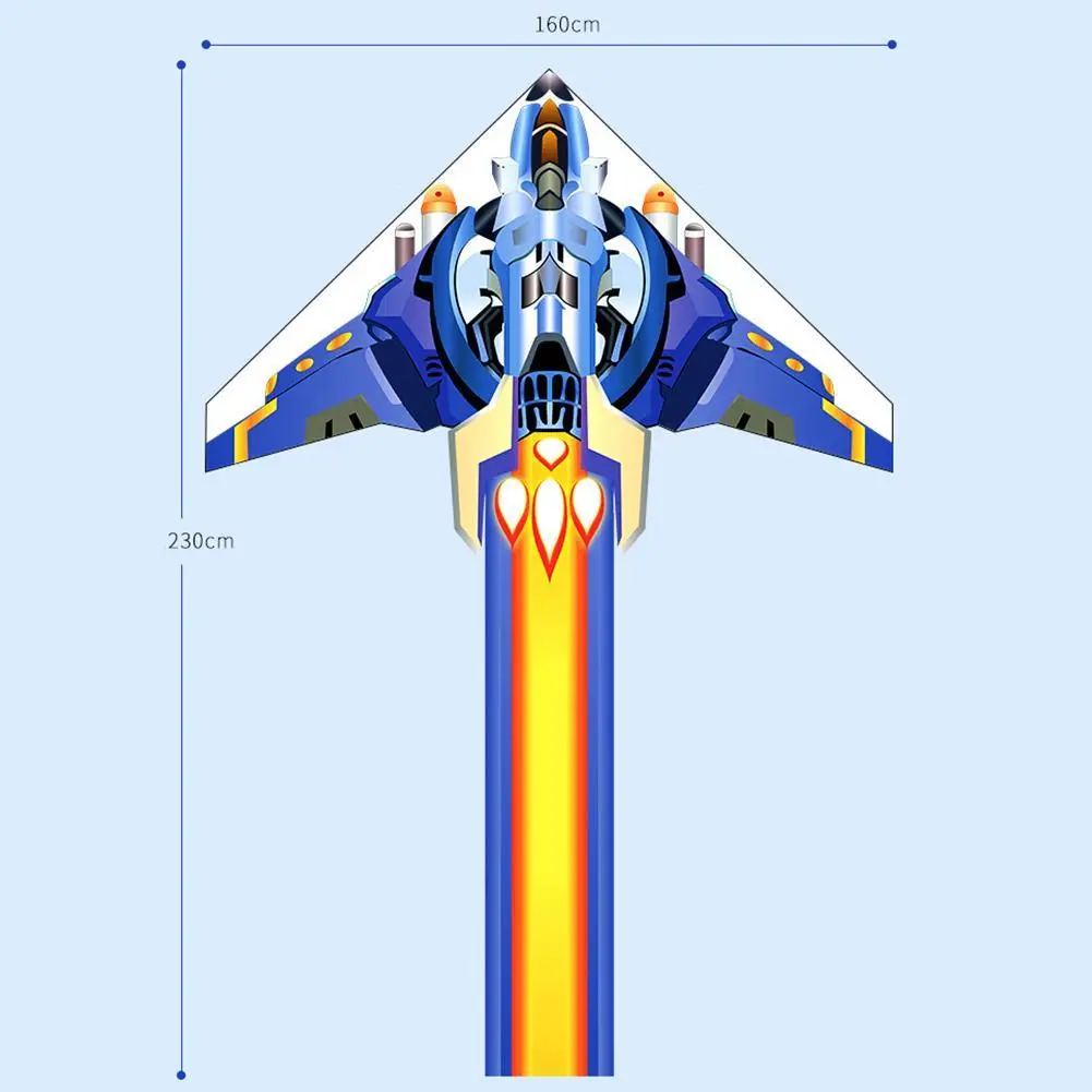 

Flame Fighter Wide 160 High 230 Fighter Kite Children Large Cartoon Fly Aircraft Breeze Easy Kite Adult Kite High-end To I4T3