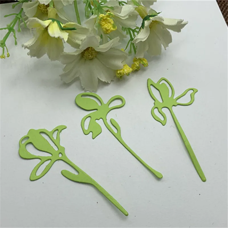 3 шт. Цветочные металлические режущие штампы для альбома скрапбукинга бумажные