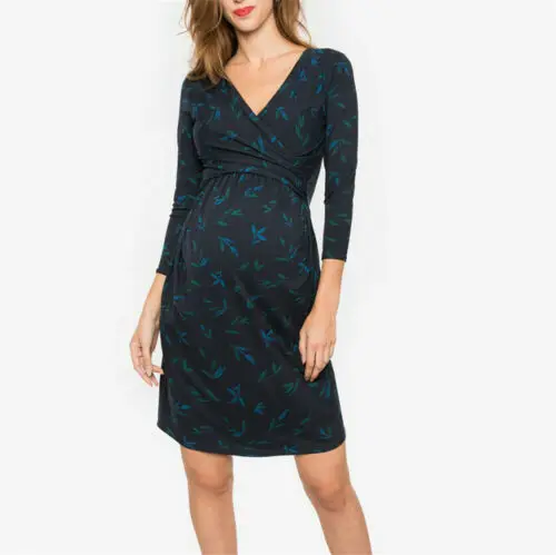 Женская одежда для беременных и кормящих матерей "Новая мода" с длинным рукавом и цветочным принтом для весны и осени.