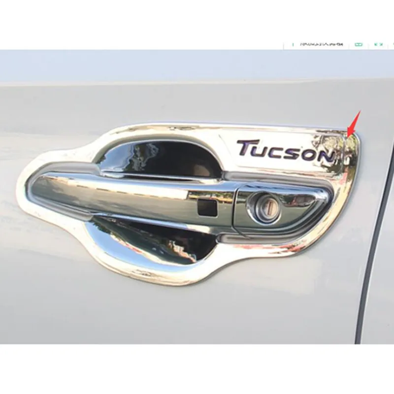 Хромированная Крышка для ручки Hyundai Tucson 2015-2017/крышка дверной чаши из АБС-пластика