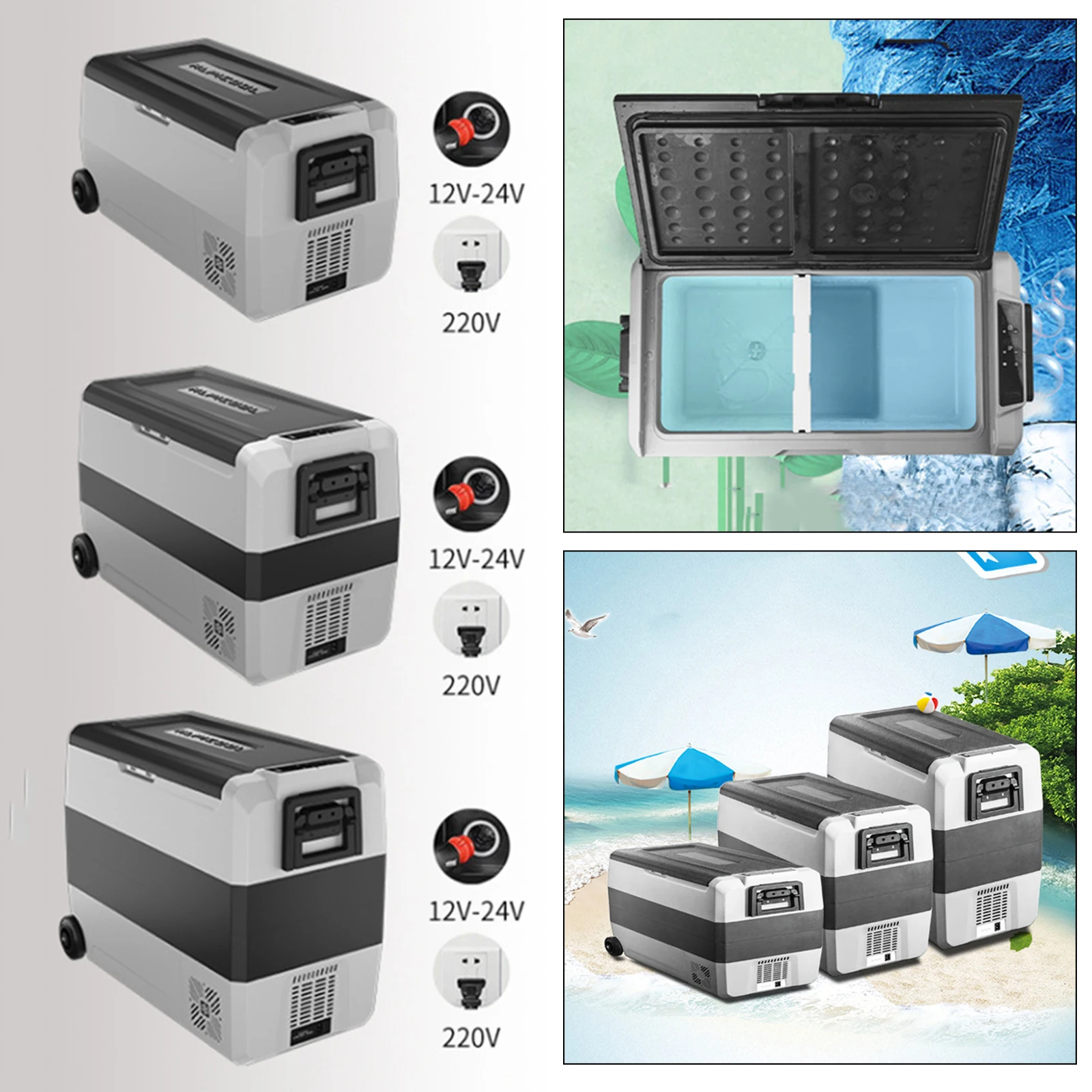 

Portable Freezer 12 Volt Refrigerator Fridge for Car Home 12/24V DC and 100/240V AC Electric Compressor Cooler