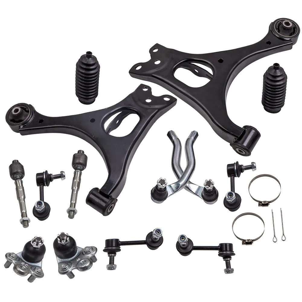 

14 шт., передний нижний рычаг управления, шариковое соединение Sway Link Tierod для Honda Civic 2006, 2007, 2008, 2009, 2010, 2011