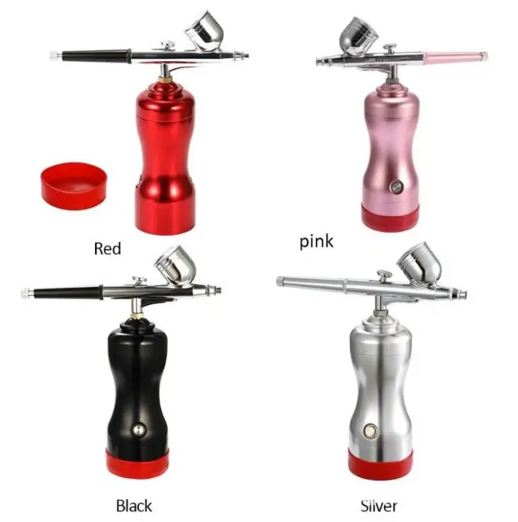 Precio Juego De Aerógrafo Portátil, Tamaño Mini, Ligero, Hermoso, Pequeño, Pulverizador, Lápiz De Bombeo, Kit De Compresor De Aire Para Pintura Artística