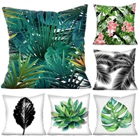 plant flower tropical leaf cushion cover pillowcase abstract flower decorative pillow sofa chair pillowcase
