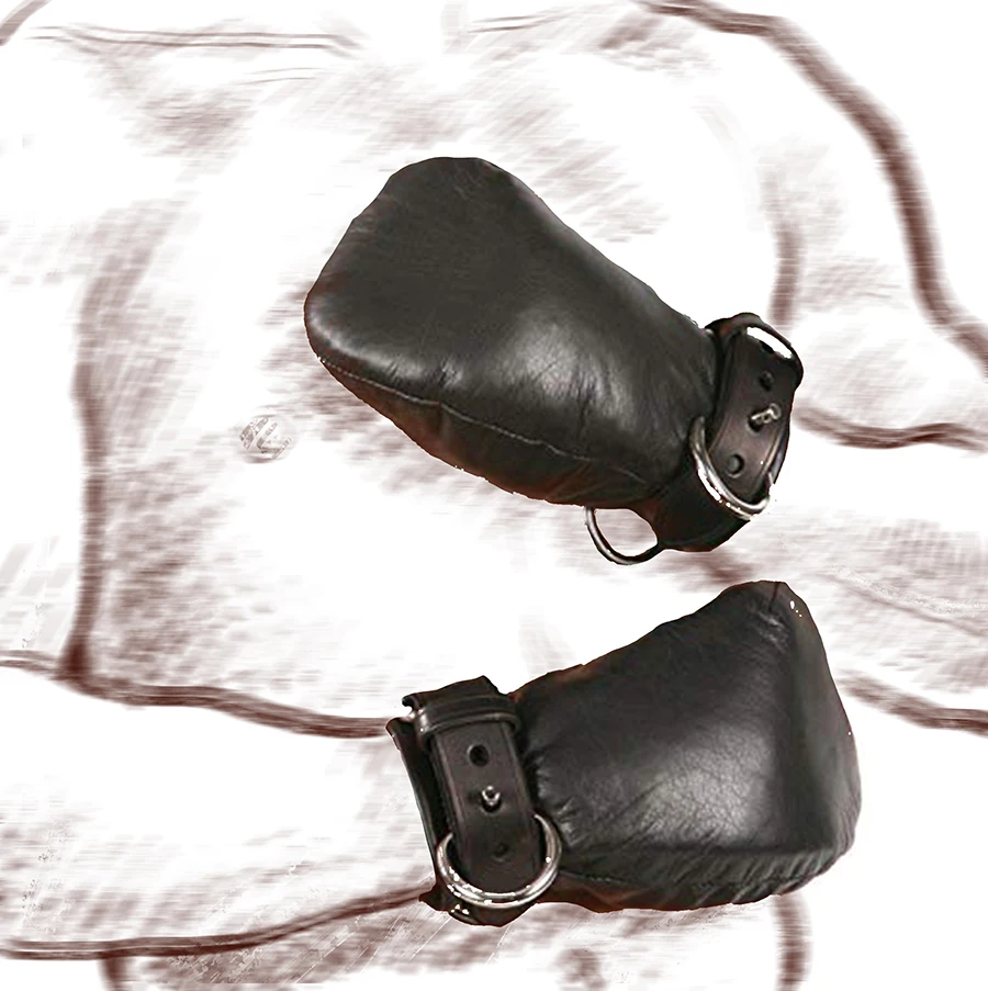 Бандаж и наручники для БДСМ секс щенок играть мягкие варежки защитные кожаные