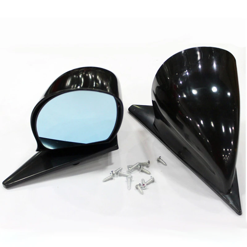 

For Honda For Civic Spoon Side Door Manual Mirrors Carbon Fiber Look EG EK 4DR/2DR Lotus 2003-2014
