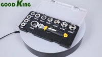 11 pcs 16 in 1 6 24mm hex sockets flexible reversible combination ratchet wrench socket set