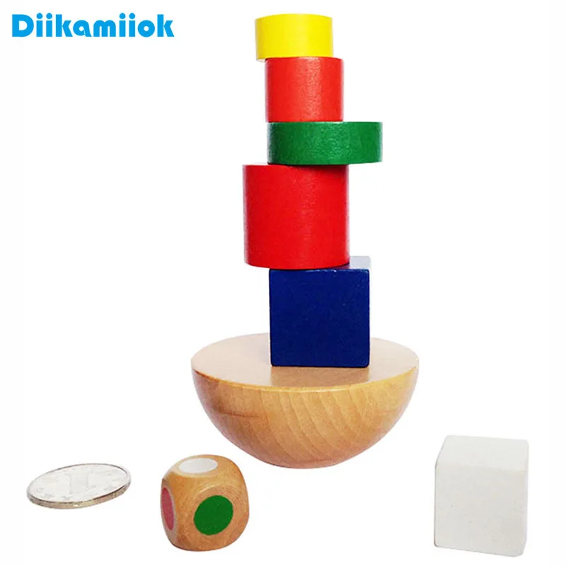 Новые детские деревянные строительные блоки игрушка радужная деревянная форма и