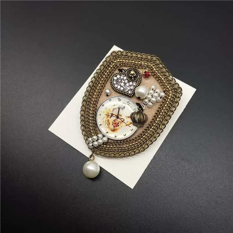 MIX 40 Styles Antique Brooch Luxurious Crystal Stone Pin Needle Letter Pendant Fashion Jewelry Coat Outwear Gifts | Украшения и