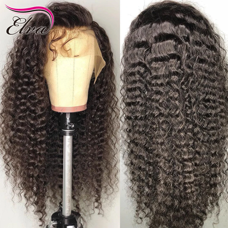 Парики из натуральных волос с глубокими вьющимися кружевами 13x6 парики для женщин