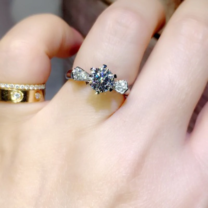 

2021 Trend Romantic silver 925 ring oval Zircons Cat ears Rings Ladies Engagement Wedding Jewelry Gifts fairylike Accessoires