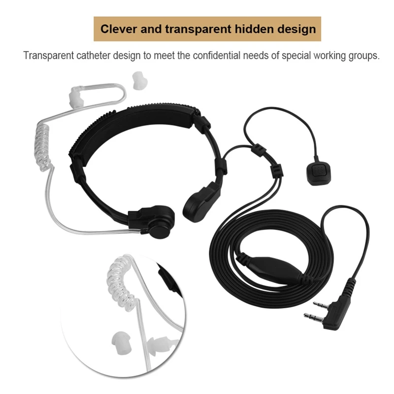 

Vibration Headset TK Telescopic Laryngeal Control for Baofeng UV-5R UV-B5 UV-B6 BF-888S Walkie-Talkie Headset