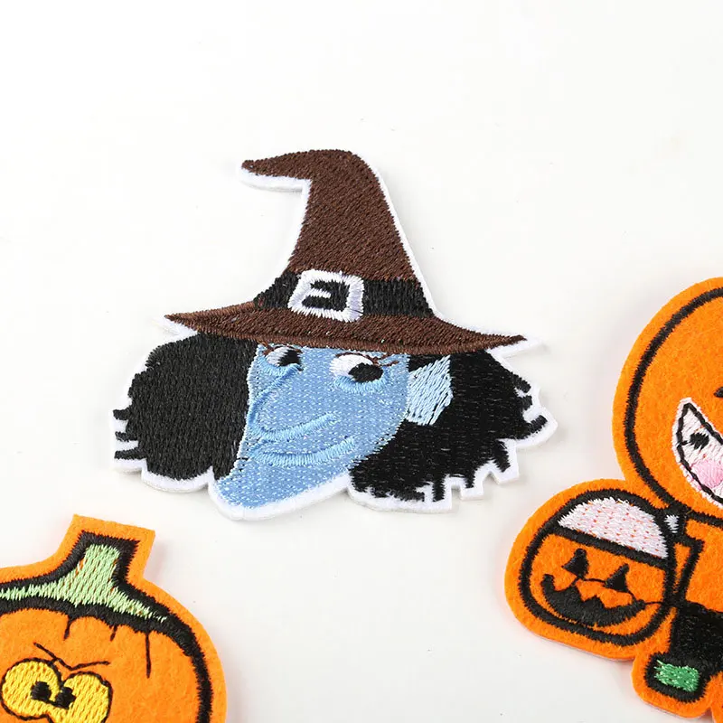 Патчи с вышивкой тыквы на Хэллоуин для футболки железные нашивки черепах одежда