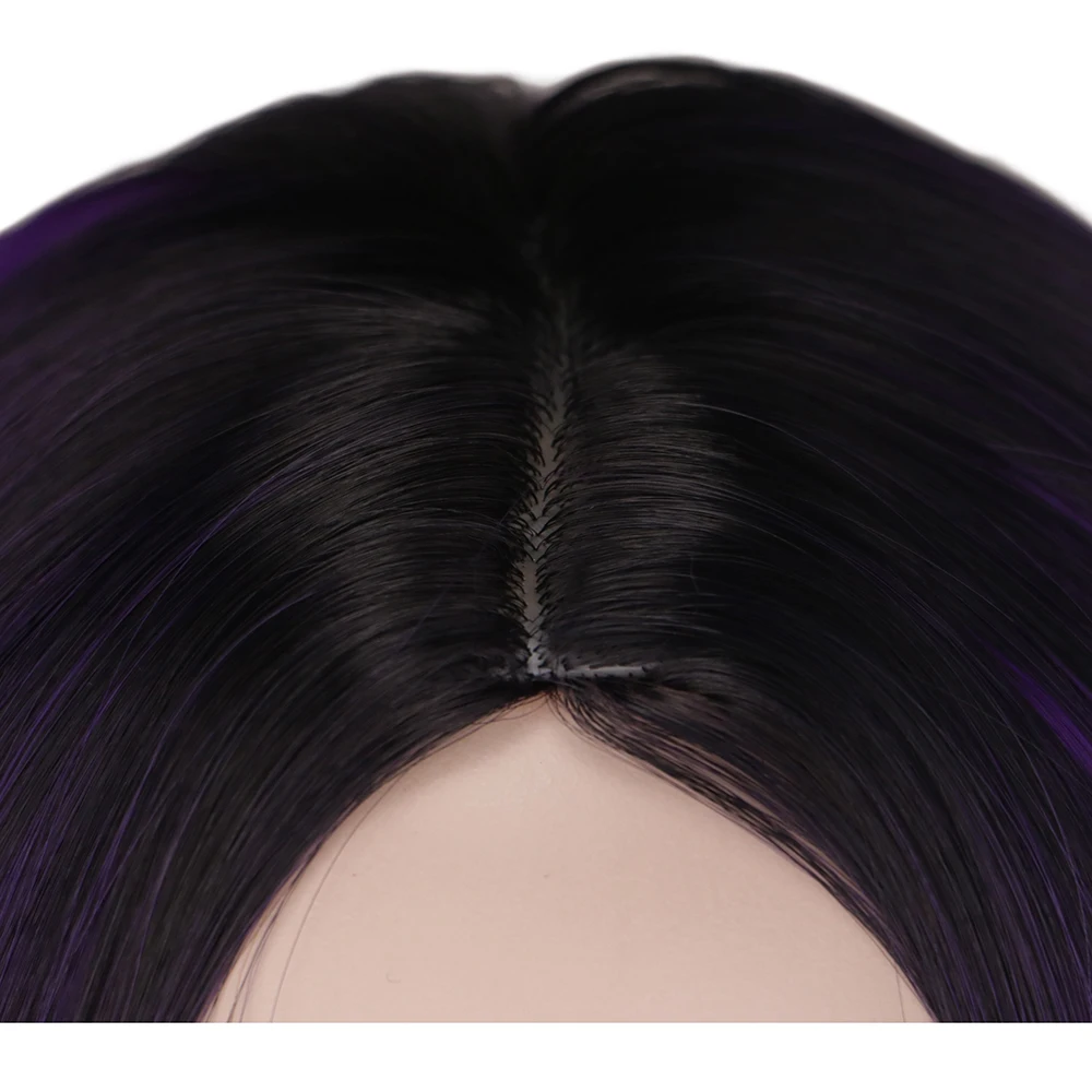Парик для косплея Teen Titans Raven термостойкий синтетический средней части из
