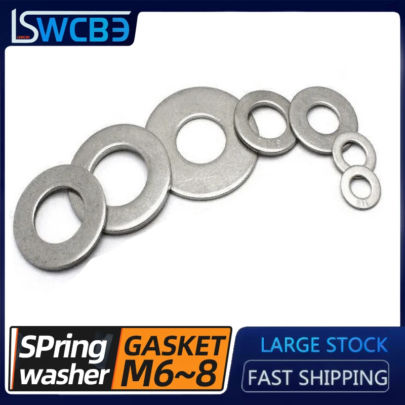 Прокладка M5 M6 M8 Металлический винт Плоская шайба Увеличение более толстой