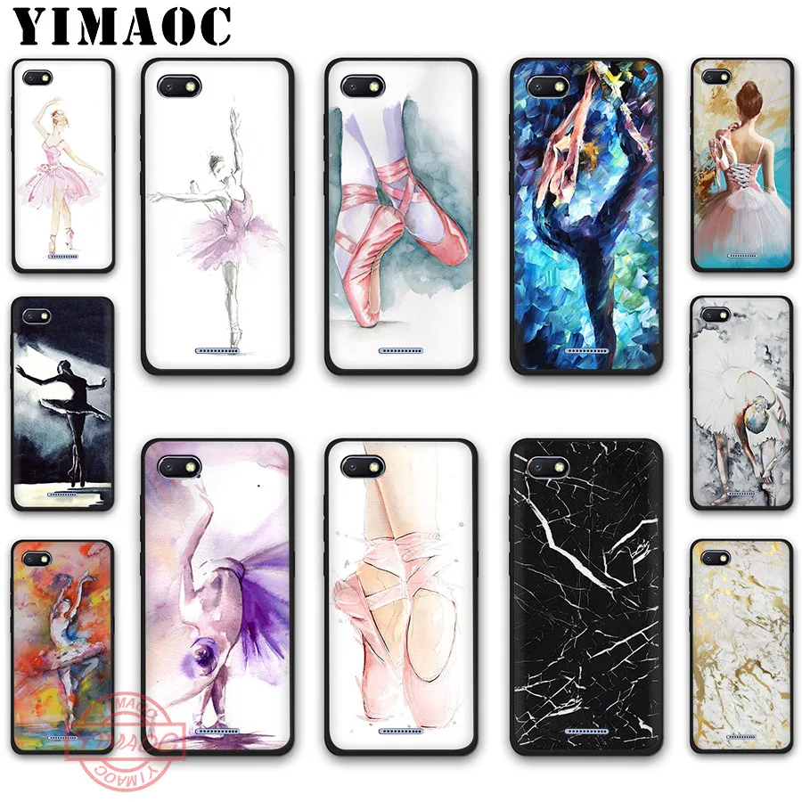 YIMAOC Ballet dancer watercolor painting Soft Silicone Case for Redmi Note 8 7 6 5 K20 Pro Plus 5A Prime 6A 7A 4X S2 Go | Мобильные
