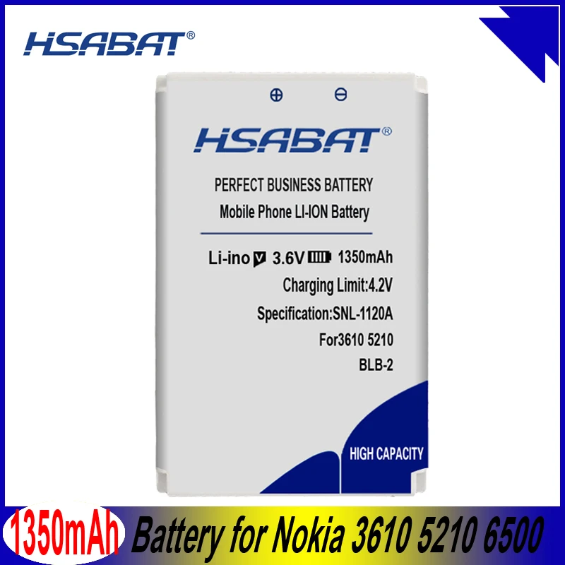 Аккумулятор HSABAT 1350 мАч для Nokia 3610 5210 6500 6510 7650 8210 8250 8310 8850 8890 8910 | Мобильные телефоны