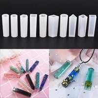 1 10pcs diy crystal epoxy resin silicone molds necklace pendant geometric jewelry silicone mould for jewelry finding making tool