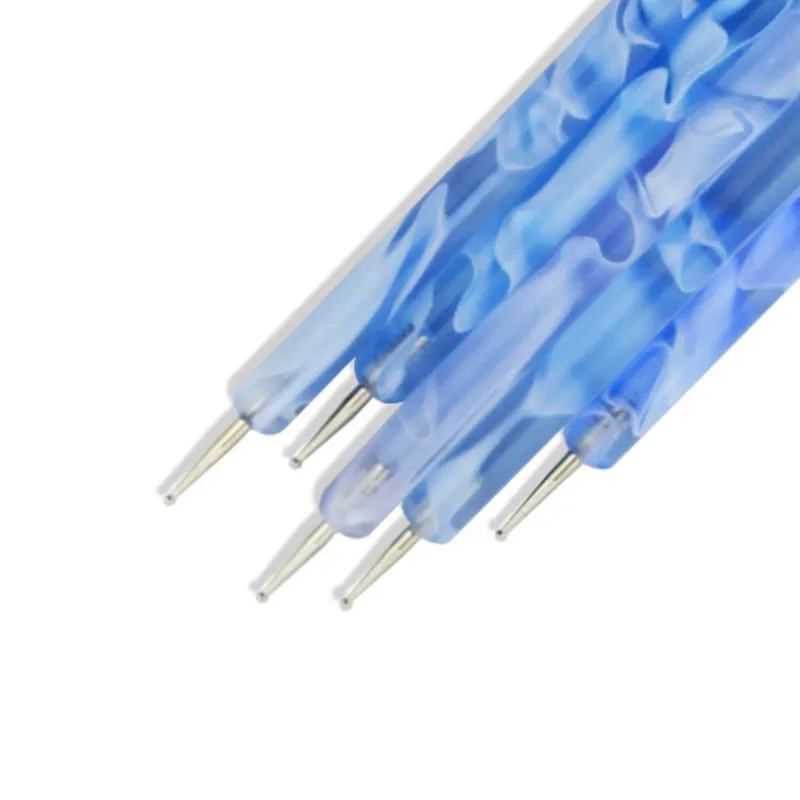 

5 nails flash rhinestone double head embellished round head pen manicure tool sequins French acrylic nail pen nail tool