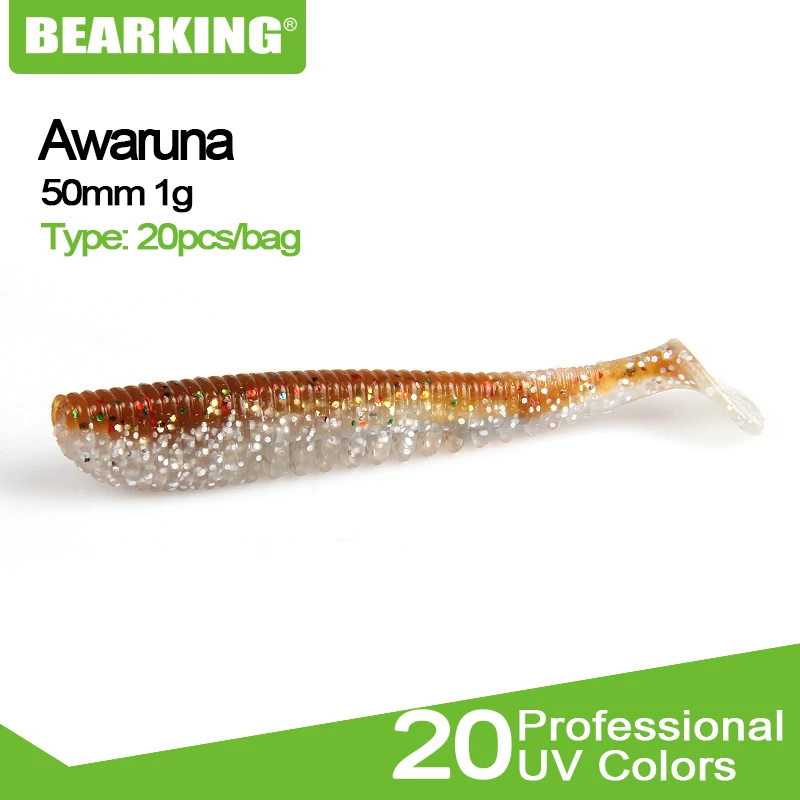 BEARKING Awaruna 50 мм 1g 20 шт./пакет искусственная Мягкая наживка рыболовные приманки