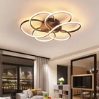 Современная дизайнерская светодиодная люстра в скандинавском стиле для гостиной, столовой, спальни, кухни, белая потолочная лампа светильник ционным управлением
