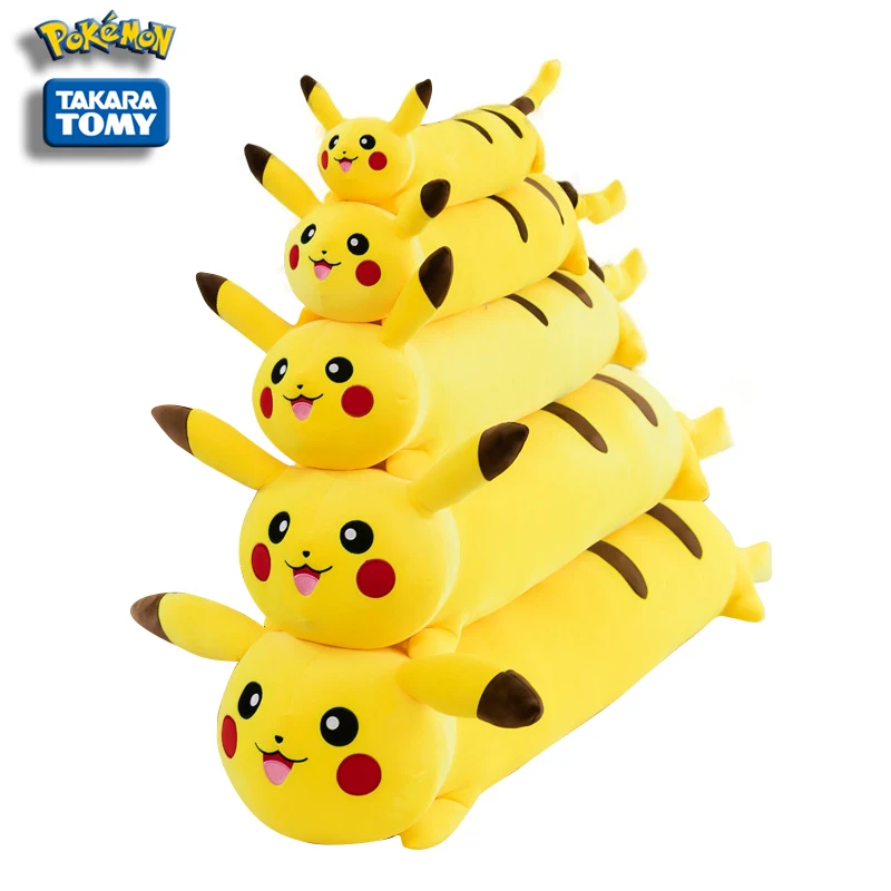 Оригинальная плюшевая кукла TAKARA TOMY мультяшный Покемон Пикачу обнимающая ногу