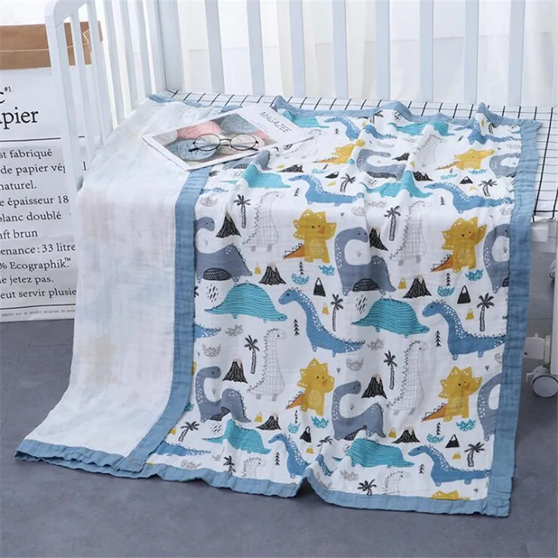 

6-слойное бамбуковое хлопковое детское одеяло для приёма, детское Пеленальное Одеяло, одеяло для сна, теплое одеяло, покрывало для кровати, м...