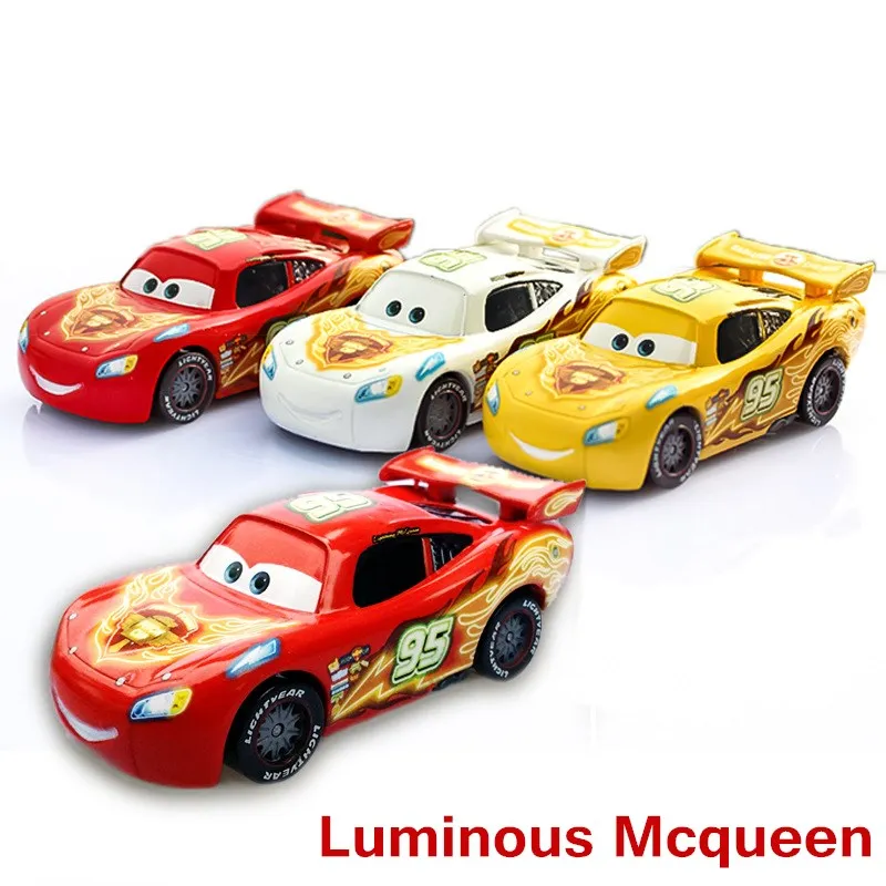 Disney Тачки редких световой № 95 Lightning Mcqueen Цветной Drawing1: 55 литья под давлением