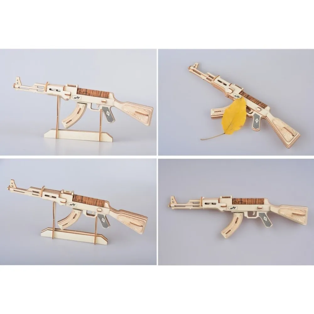 Деревянные игрушки деревянные пистолеты AK47 пистолет головоломки мини модели DIY
