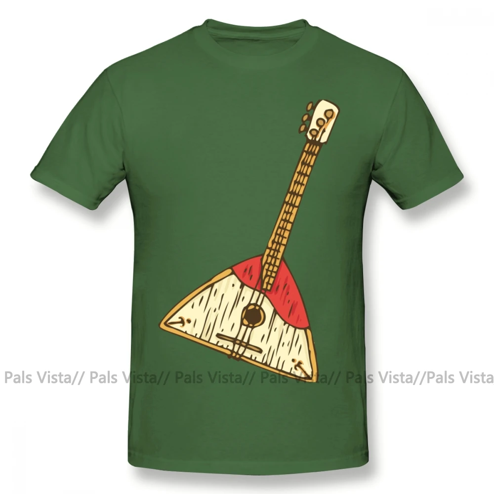 Balalaika, футболка, Balalaika, футболка с коротким рукавом, Мужская футболка, с принтом, хлопковая, Пляжная, негабаритная, забавная футболка - Цвет: Армейский зеленый