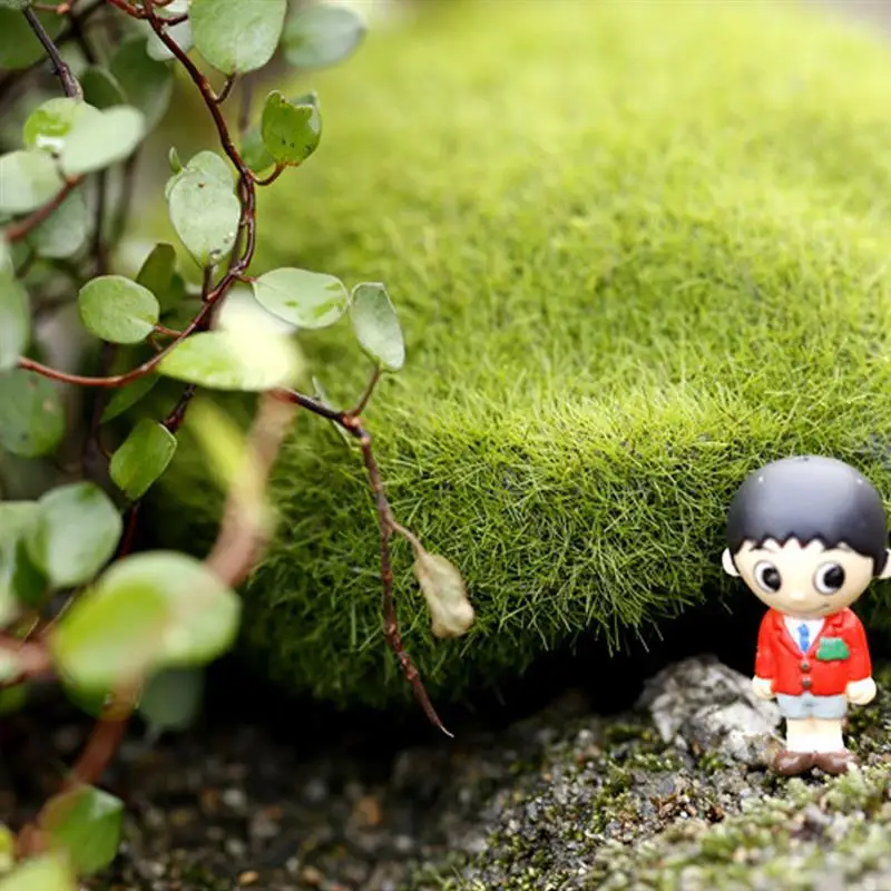 Искусственные моховые камни декоративные покрытые зеленым Мохом микропейзаж