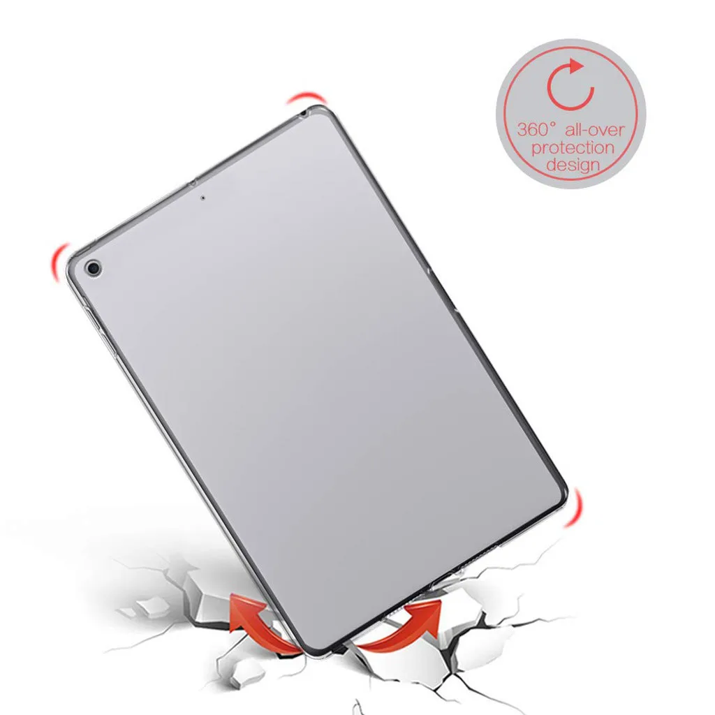 Чехол для IPad 2019 прозрачный Ультратонкий Мягкий чехол из искусственной кожи и