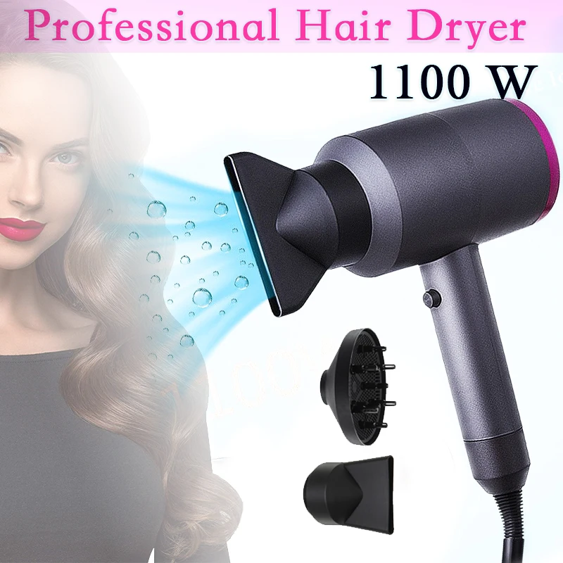 

Professional One Step Hair Dryer Strong Wind Hair dryer Salon Dryer Hot &Cold Wind Negative Ionic Hammer Blower Styling Tools