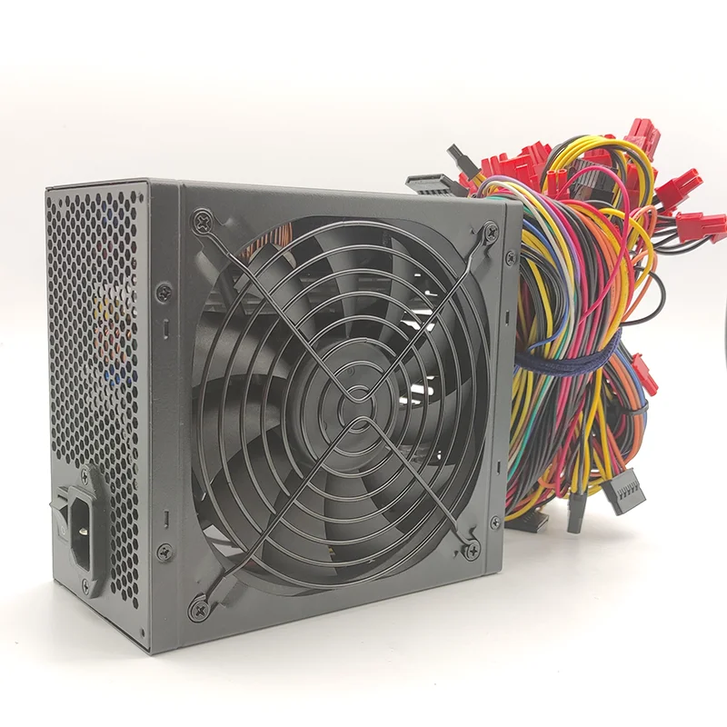 Блок питания для майнинга биткоинов asic 1600 Вт ATX компьютерный ПК блок BTC/ETH 6 GPU