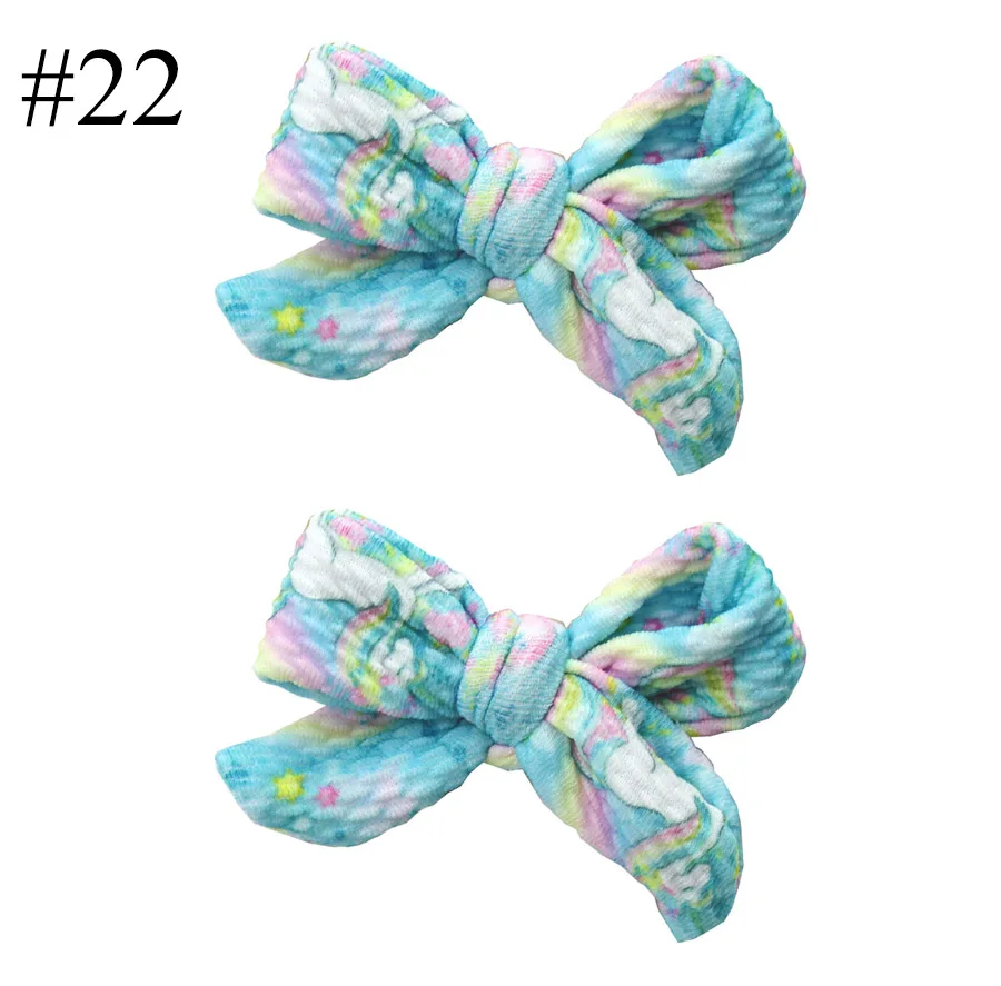 Бесплатная доставка 100 пар 3 &quotЛиверпуль ткань единорог заколки для волос