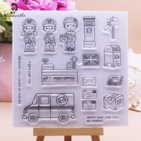 alinacutle clear stamps happy mail for you diy scrapbooking card album paper craft rubber transparent silicon clear stamp