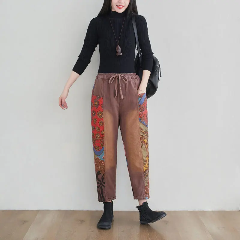 

Original design ladies slim fit spring Pants Female High Waist cute fashion Trousers Capris A374