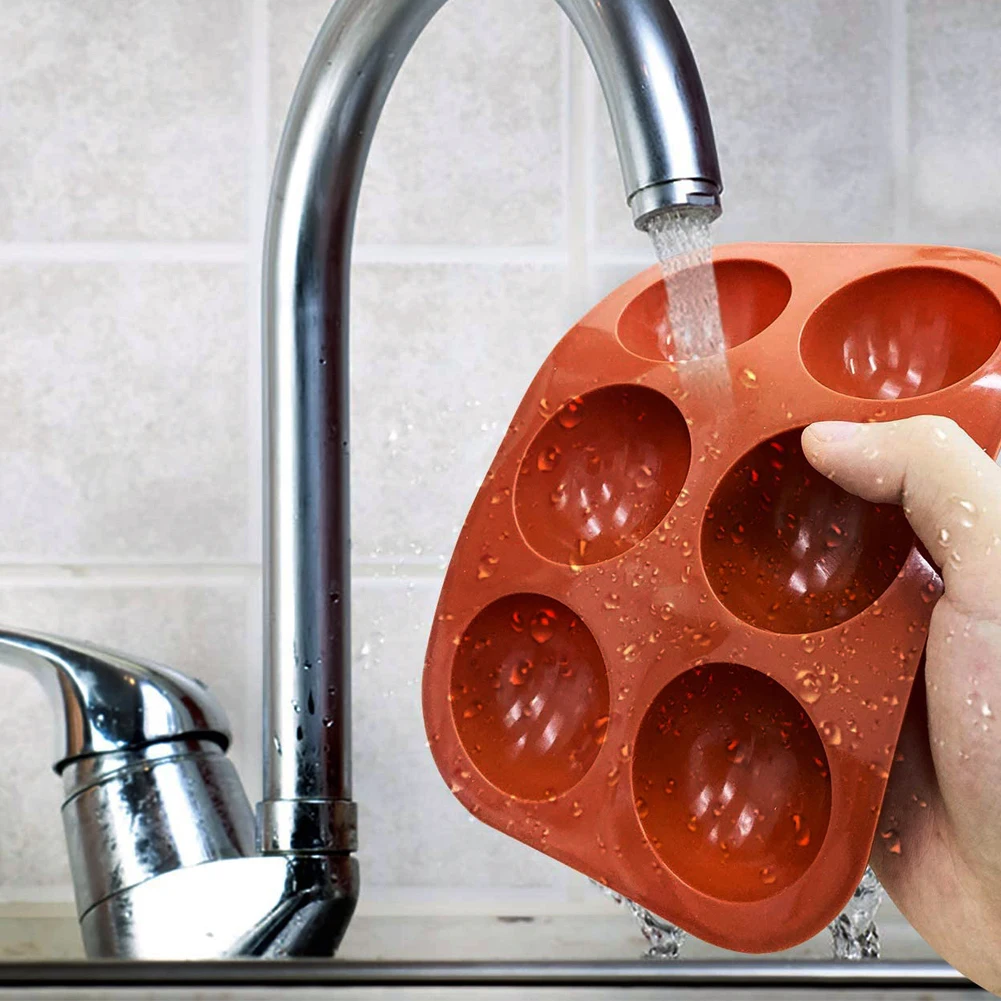 

2PCS Silicone Mold Semi Sphere Baking Molds Cake Mould Chocolate Jelly Dome Mousse Moulds Dark Red 6 Cavity DIY Silicone Mold