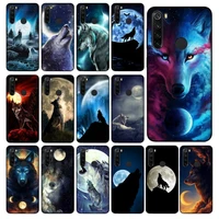 yinuoda moon roaring wolf tpu black phone case cover hull for xiaomi redmi 5plus 5a 6 6a 7 7a note 7 8 8t 8pro