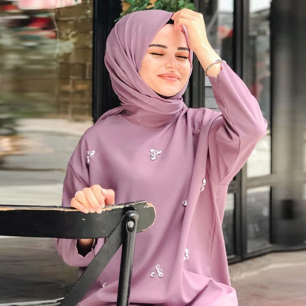 Европейская мусульманская одежда Abayas для женщин модные мусульманские ансамбли