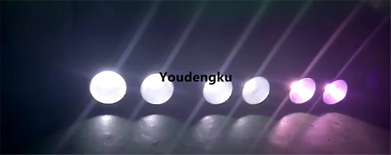 6 шт. супер яркий DMX стробоскоп cob светодиодный поворотный Луч 2 глаза 10 Вт rgbw led par