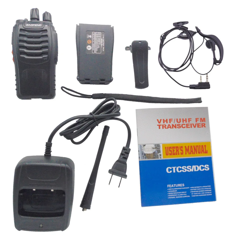 10 шт. оригинальная портативная рация Baofeng BF 888S Talkie UHF 400 470 МГц 16CH двухсторонняя
